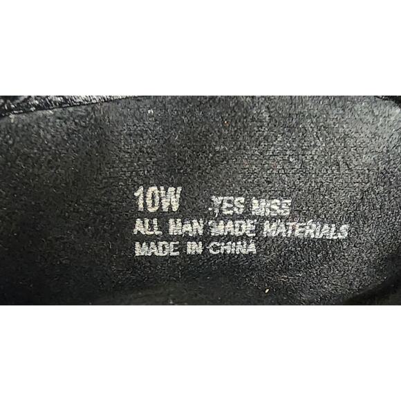 Aerosoles Women's Faux Leather Wedge Sandals Slip On Slides Red Leather Size 10W - Picture 11 of 11